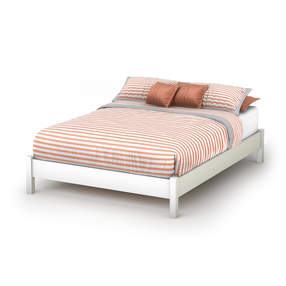South Shore Step One Full Platform Bed (54''), Pure White. Picture 2