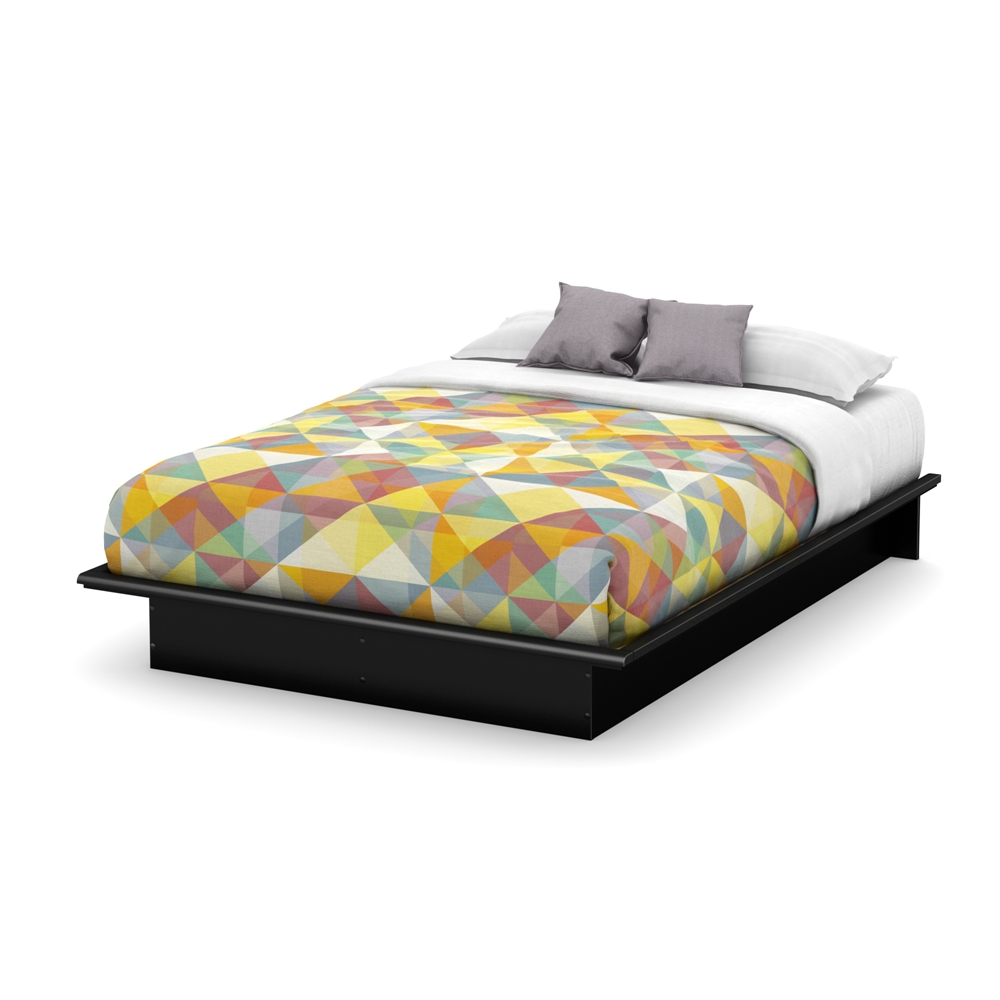 South Shore Step One Full Platform Bed (54''), Pure Black. Picture 2