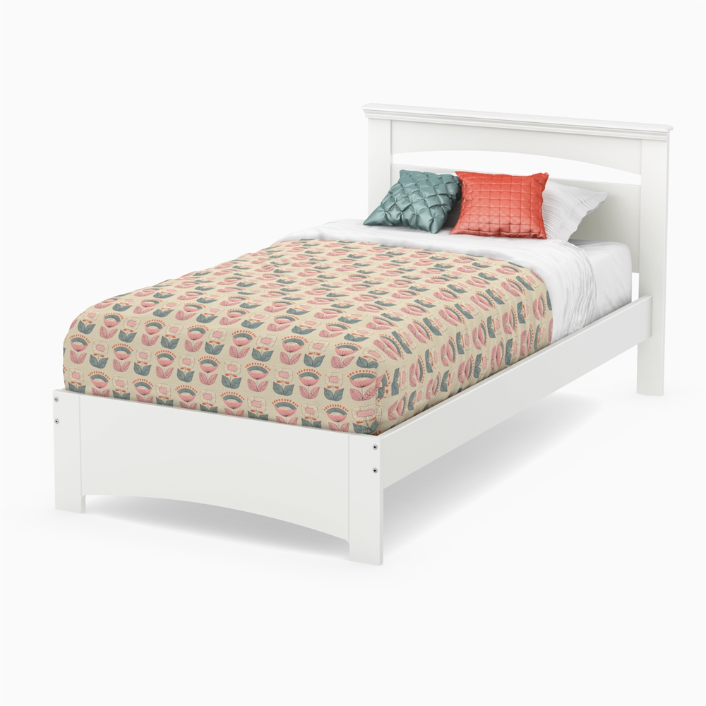 South Shore Libra Twin Bed Set (39''), Pure White. Picture 1