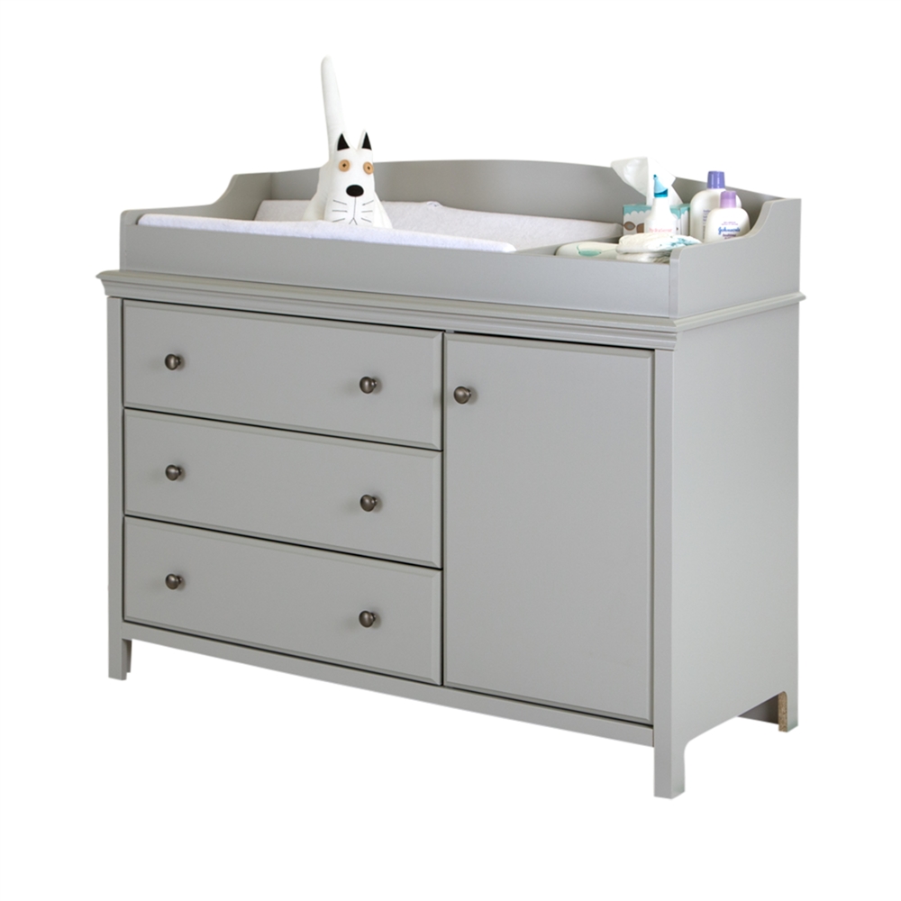 South Shore Cotton Candy Changing Table with Removable Changing Station, Soft Gray. Picture 6