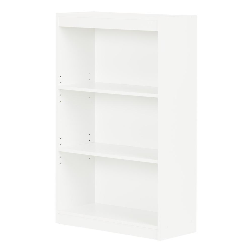 South Shore Axess 3-Shelf Bookcase, Pure White. Picture 2
