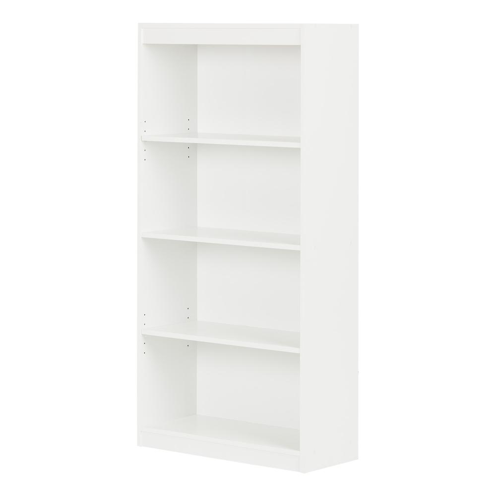 South Shore Axess 4-Shelf Bookcase, Pure White. Picture 2