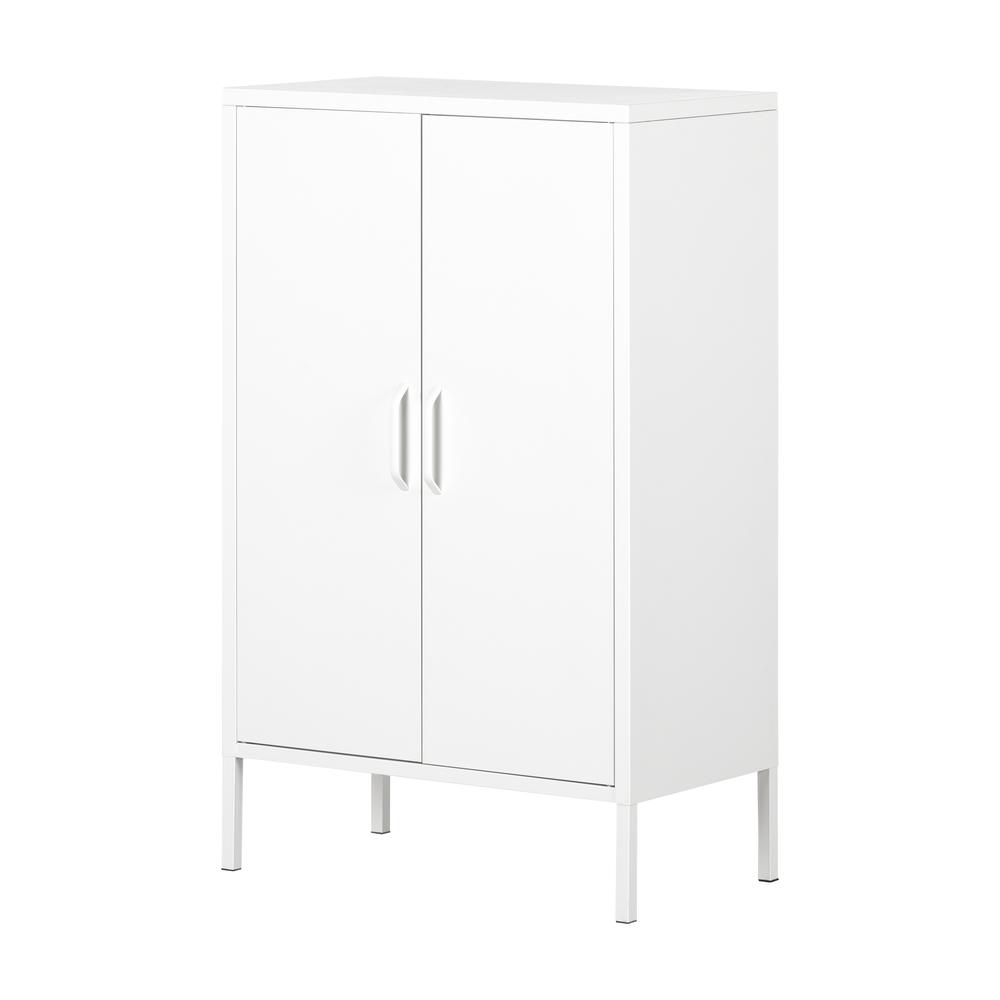Crea Metal 2-Door Accent Cabinet, Pure White. Picture 1