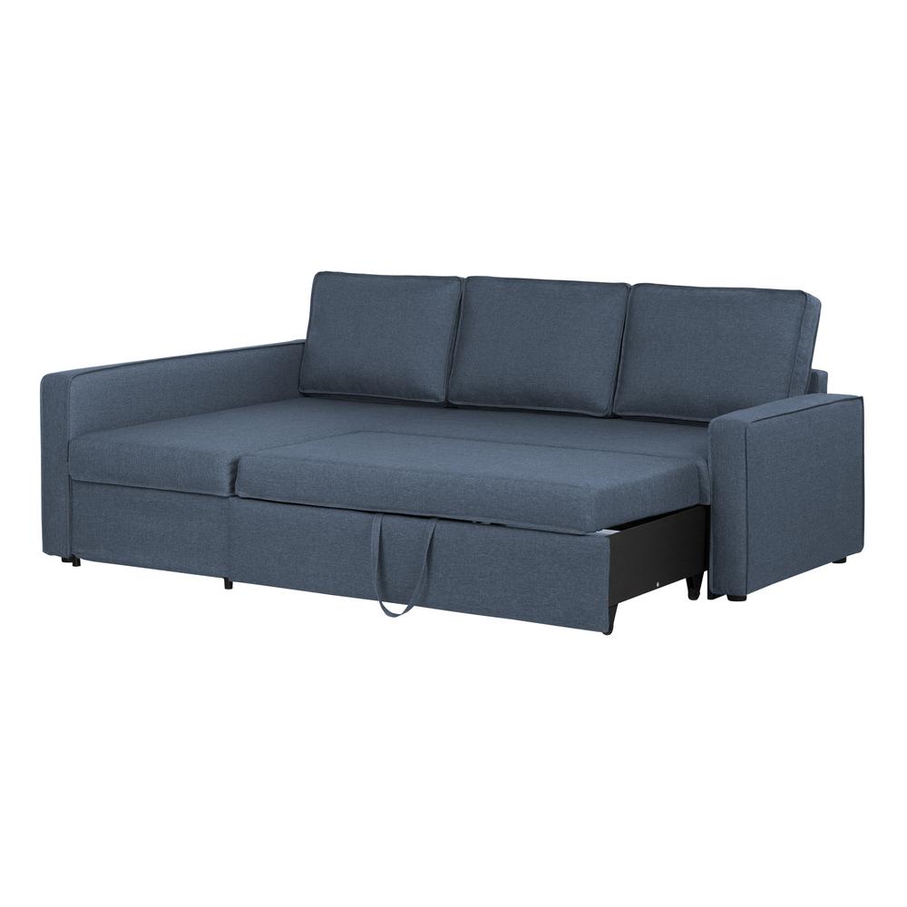 Live-it Cozy Sofa-Bed with Storage, Blue. Picture 4
