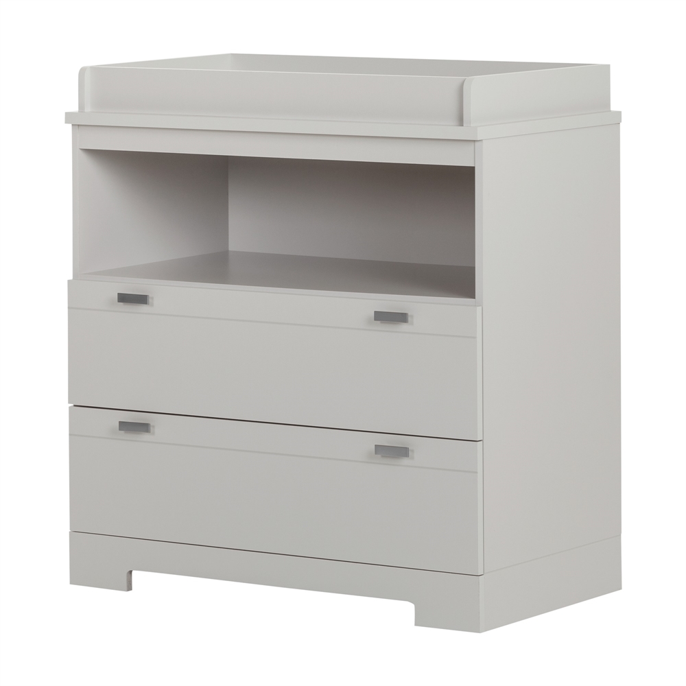 Reevo Changing Table with Storage, Soft Gray. Picture 1