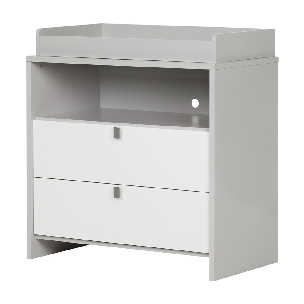 South Shore Cookie Changing Table/Dresser, Soft Gray and Pure White. The main picture.