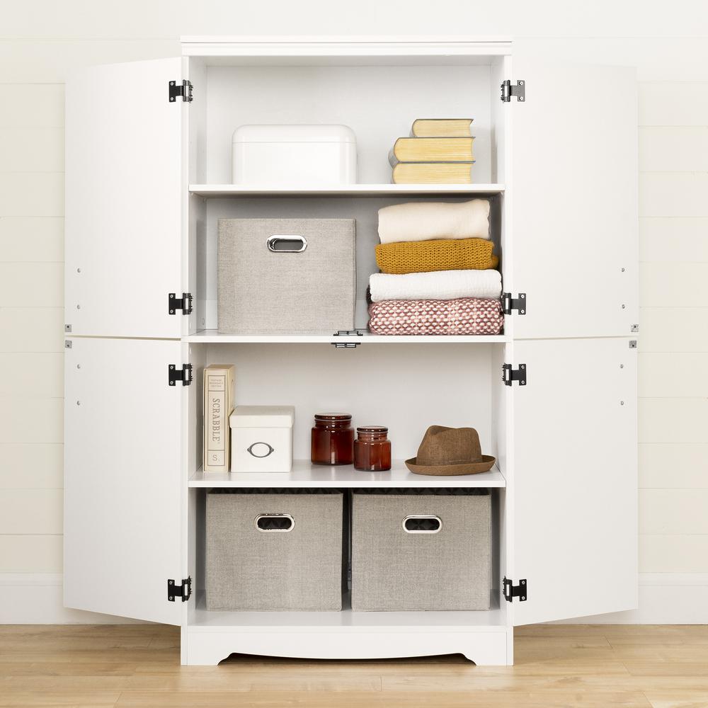 Farnel 4-Door Storage Cabinet, Pure White. Picture 3