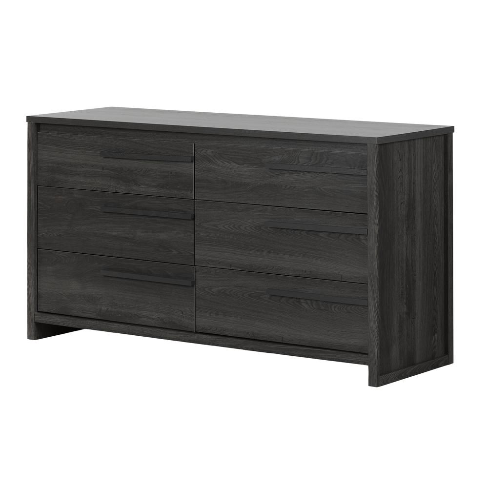 South Shore Tao 6-Drawer Double Dresser, Gray Oak. Picture 2