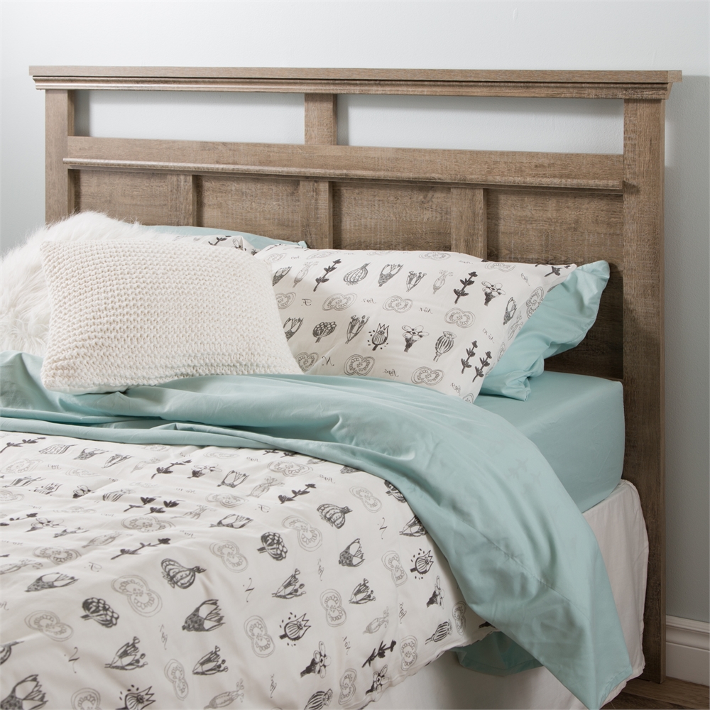 South Shore Versa Full/Queen Headboard (54/60''), Weathered Oak. Picture 2