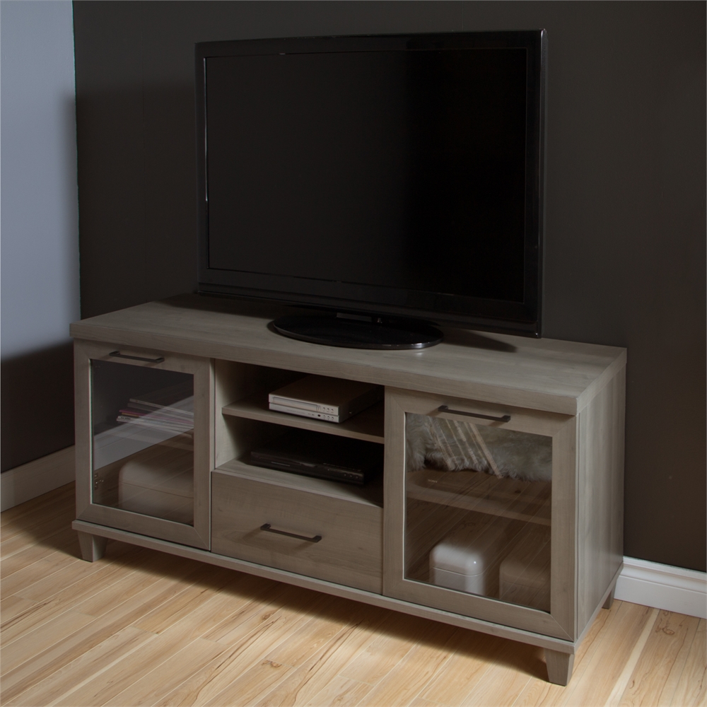 South Shore Adrian TV Stand for TVs up to 60'', Gray Maple. Picture 2