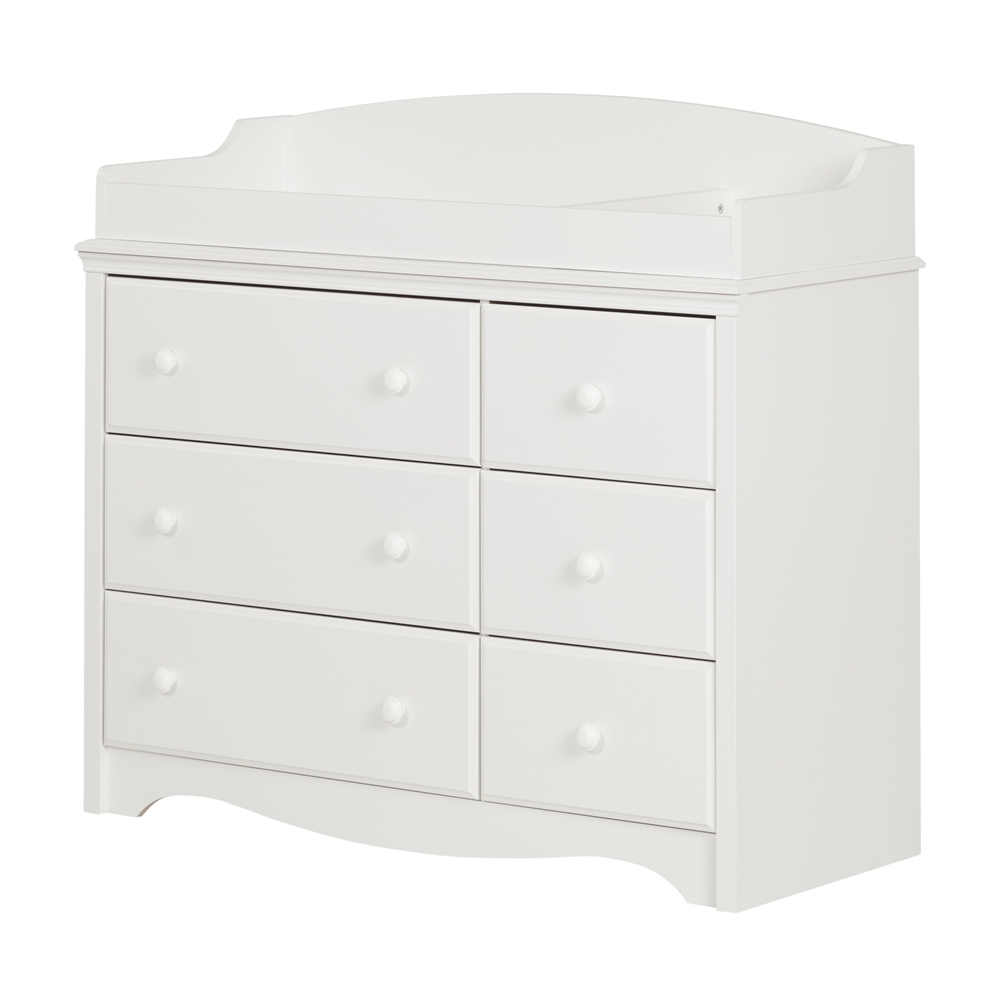 South Shore Angel Changing Table/Dresser with 6 Drawers, Pure White. Picture 1