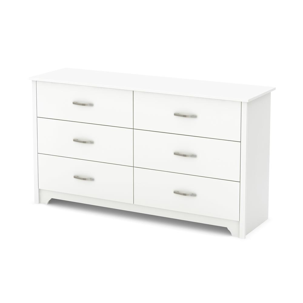 South Shore Fusion 6-Drawer Double Dresser, Pure White. Picture 2