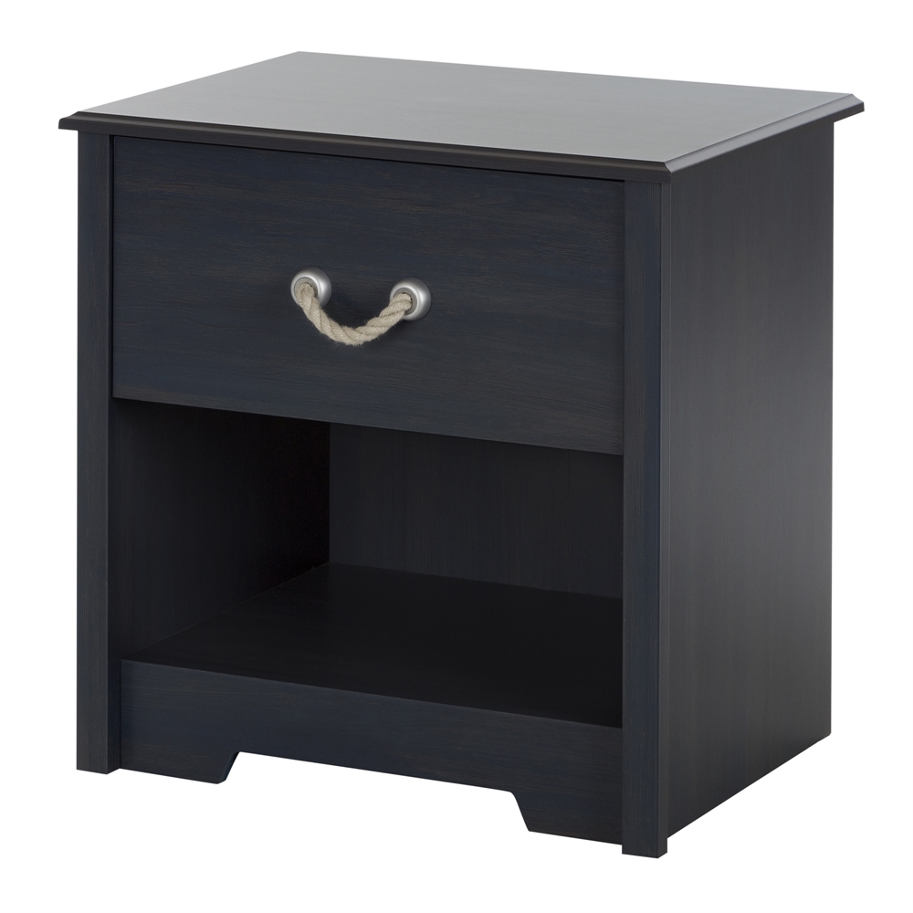 South Shore Aviron 1-Drawer Nightstand, Blueberry. Picture 1