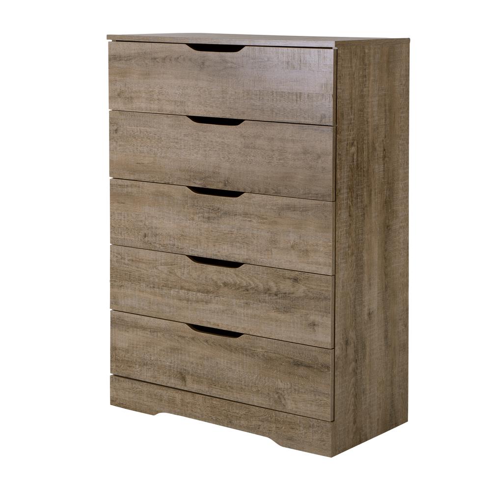 Holland 5-Drawer Chest, Weathered Oak. Picture 2