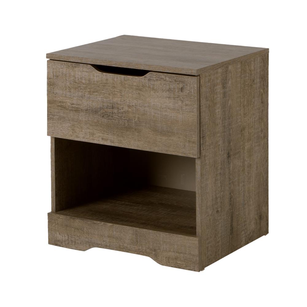 Holland 1-Drawer Nightstand, Weathered Oak. Picture 2