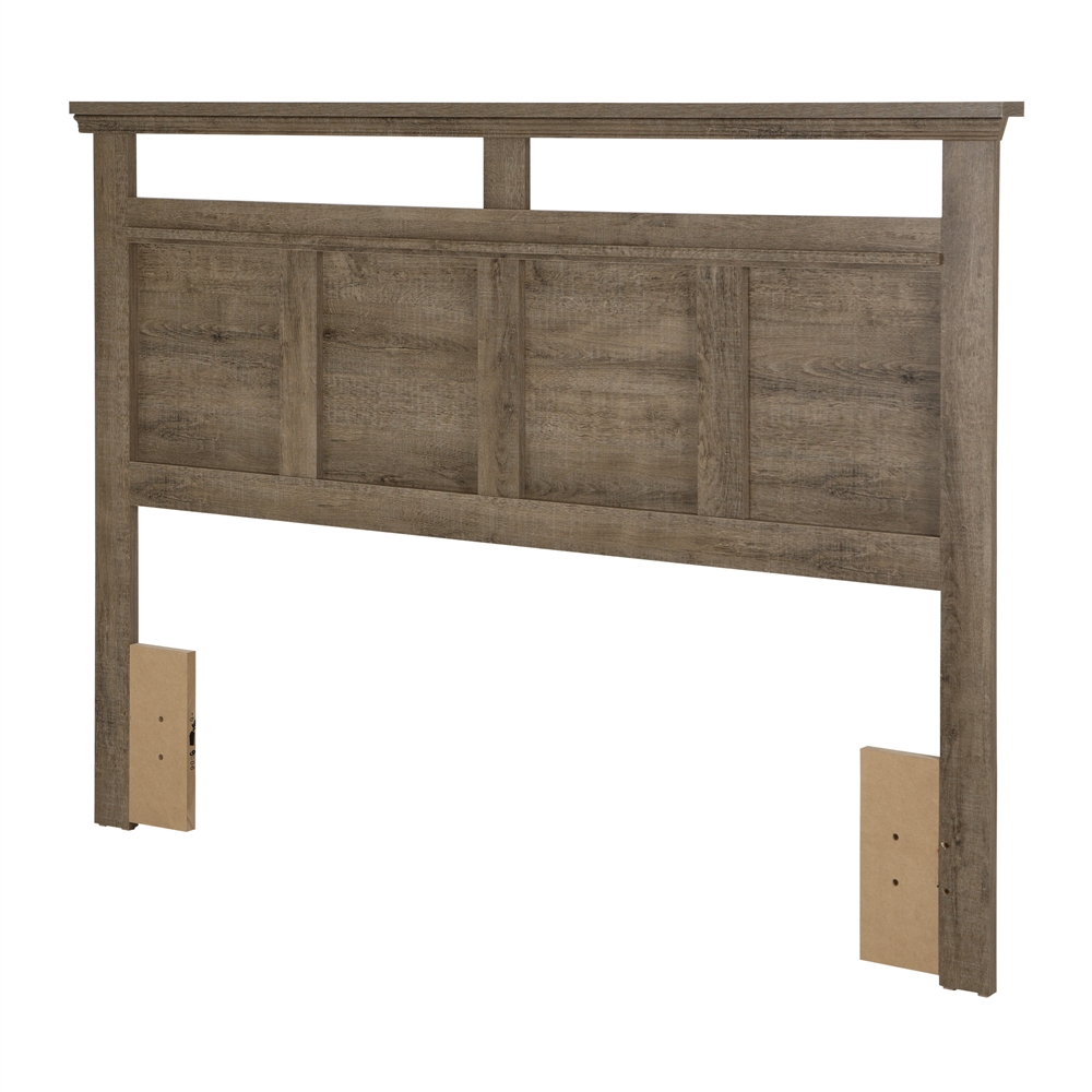 South Shore Versa Full/Queen Headboard (54/60''), Weathered Oak. The main picture.