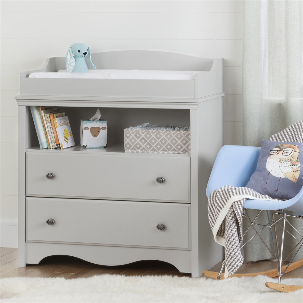South Shore Angel Changing Table with Drawers, Soft Gray. Picture 2