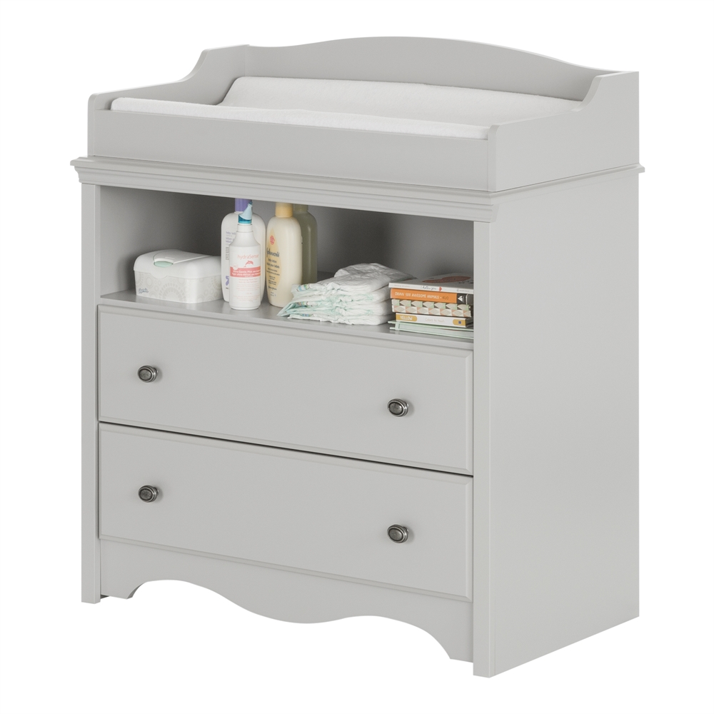 South Shore Angel Changing Table with Drawers, Soft Gray. Picture 6