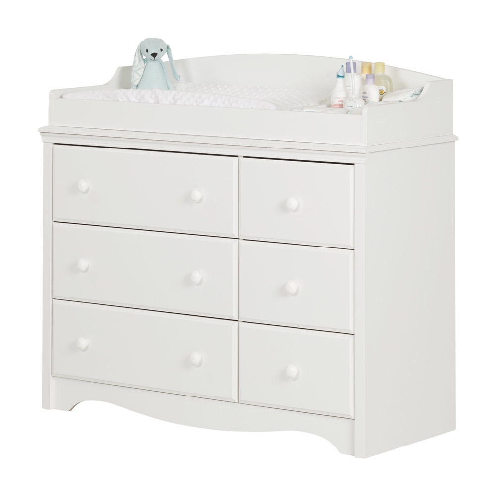Angel Changing Table 6-drawers, Pure White. Picture 6
