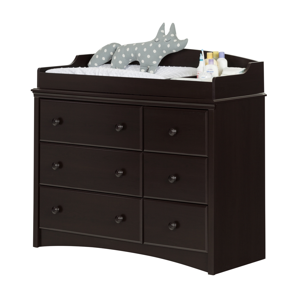 South Shore Angel Changing Table/Dresser with 6 Drawers, Espresso. Picture 6