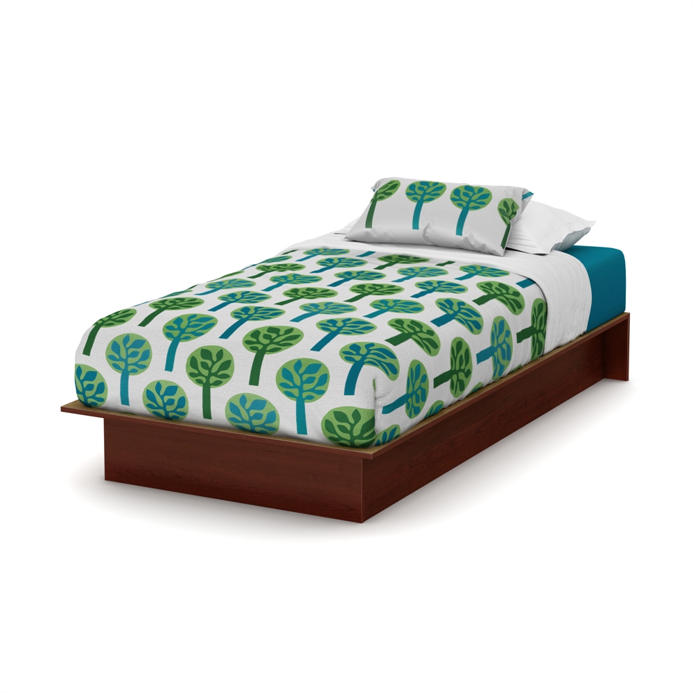 South Shore Libra Twin Platform Bed (39"), Royal Cherry. Picture 1