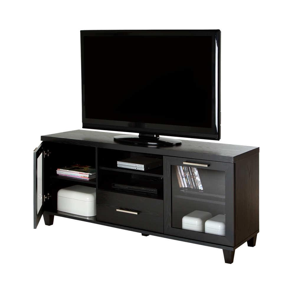 South Shore Adrian TV Stand for TVs up to 60'', Black Oak. Picture 5