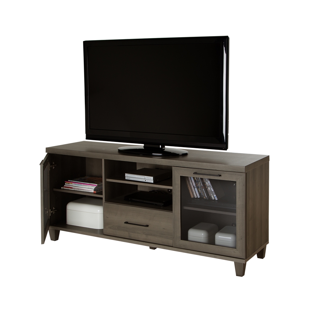 South Shore Adrian TV Stand for TVs up to 60'', Gray Maple. Picture 6