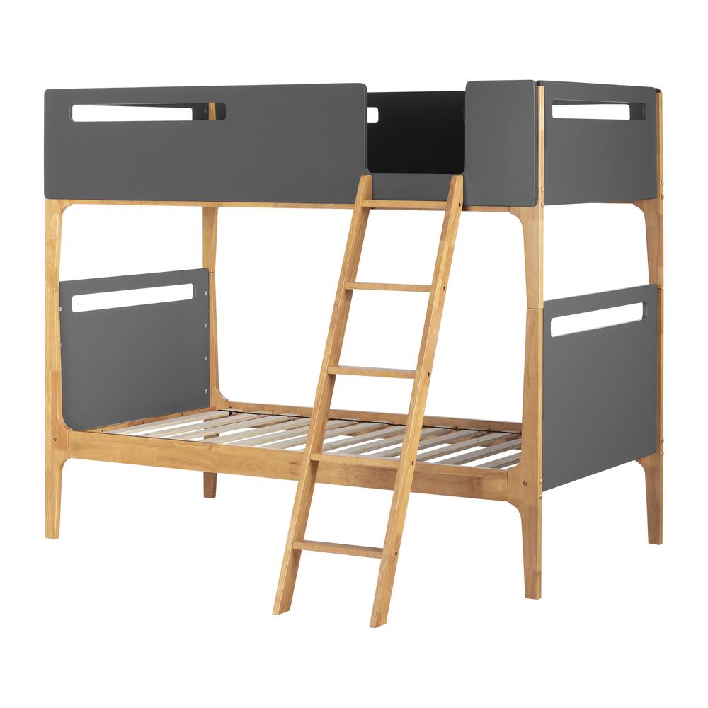 Bebble Modern Bunk Beds, Natural and Gray. Picture 1