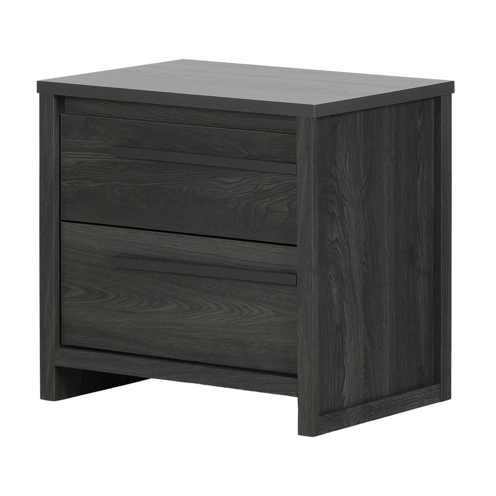 South Shore Tao 2-Drawer Nightstand, Gray Oak. Picture 2