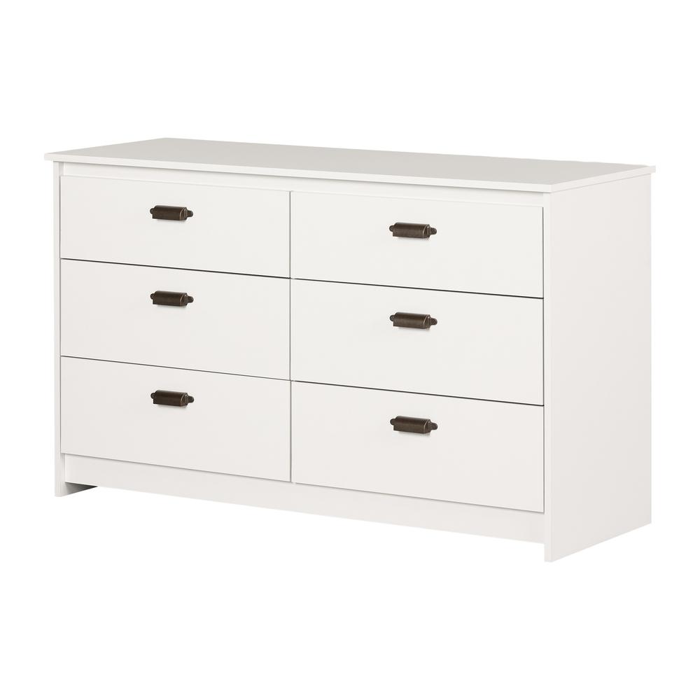 Hulric 6-Drawer Double Dresser, Pure White. Picture 1