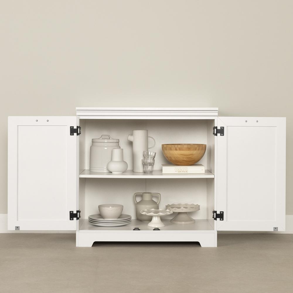 Harma 2-Door Storage Cabinet, Pure White. Picture 3