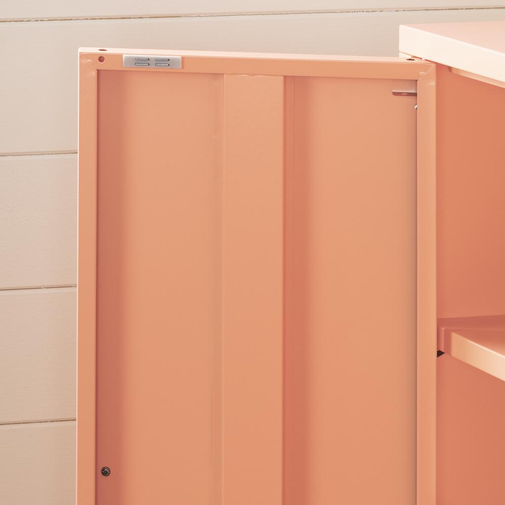 Crea Metal 2-Door Accent Cabinet, Orange. Picture 5