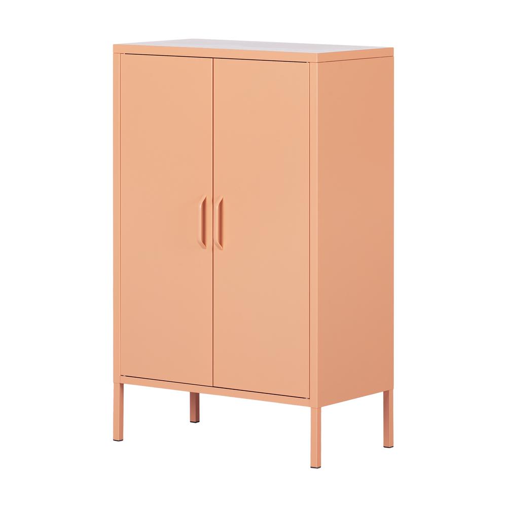 Crea Metal 2-Door Accent Cabinet, Orange. Picture 1