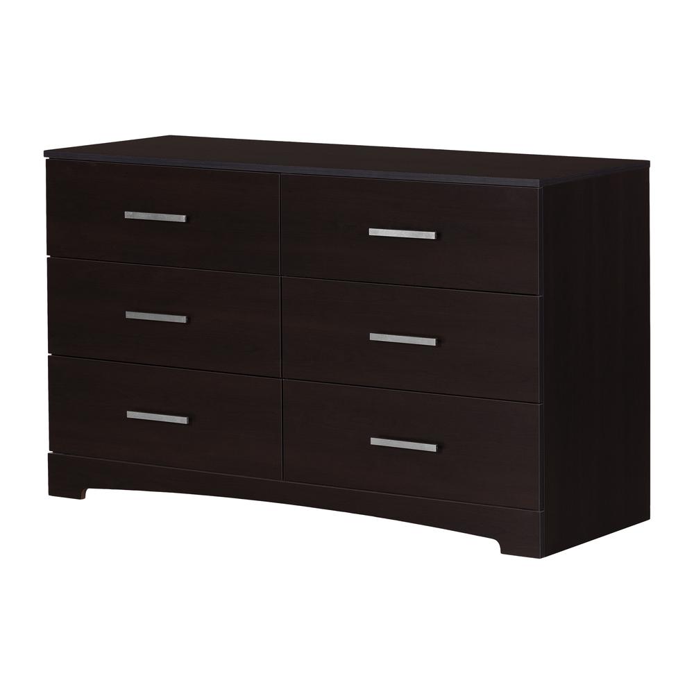 Gramercy 6-Drawer Double Dresser, Chocolate. Picture 1