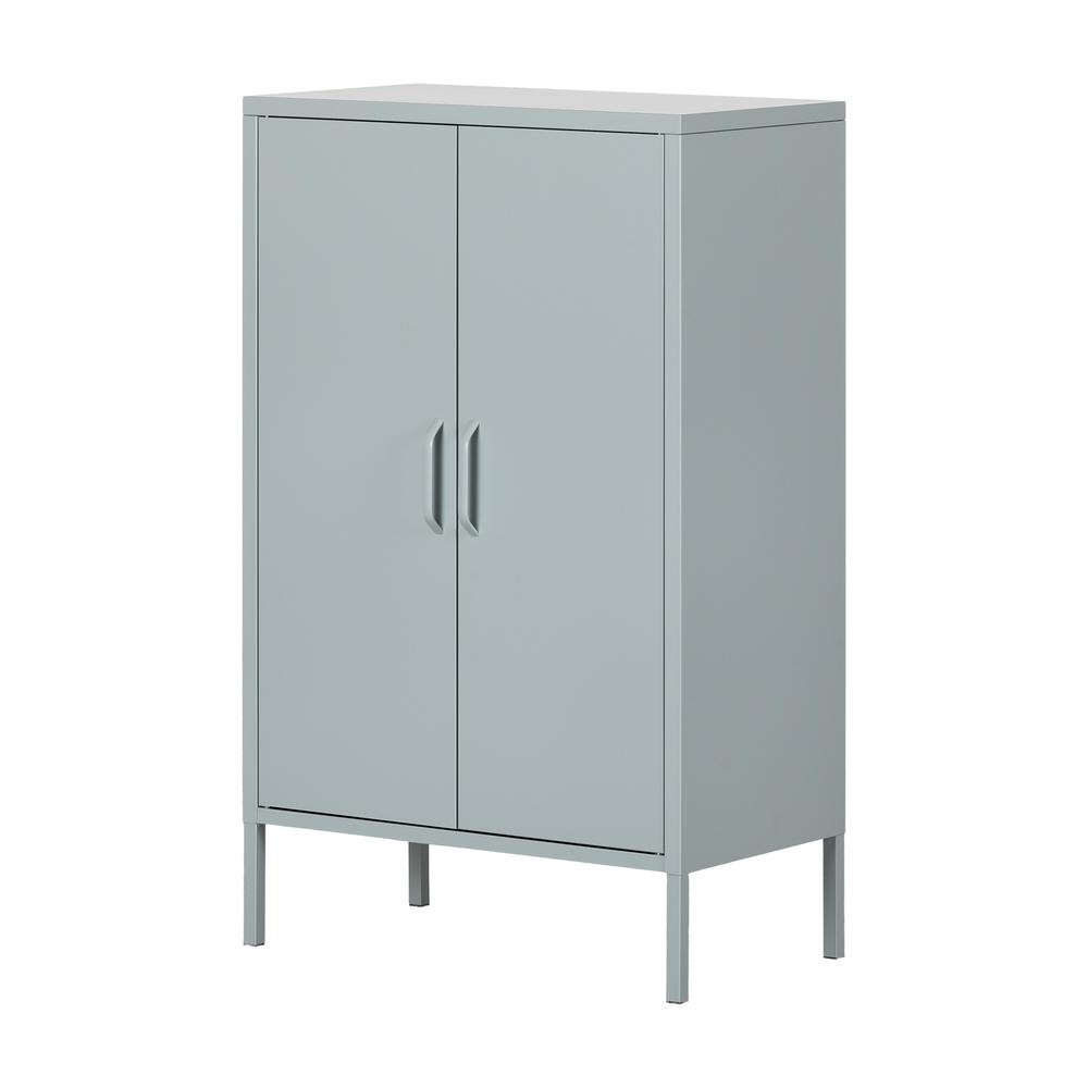 Crea Metal 2-Door Accent Cabinet, Blue. Picture 1