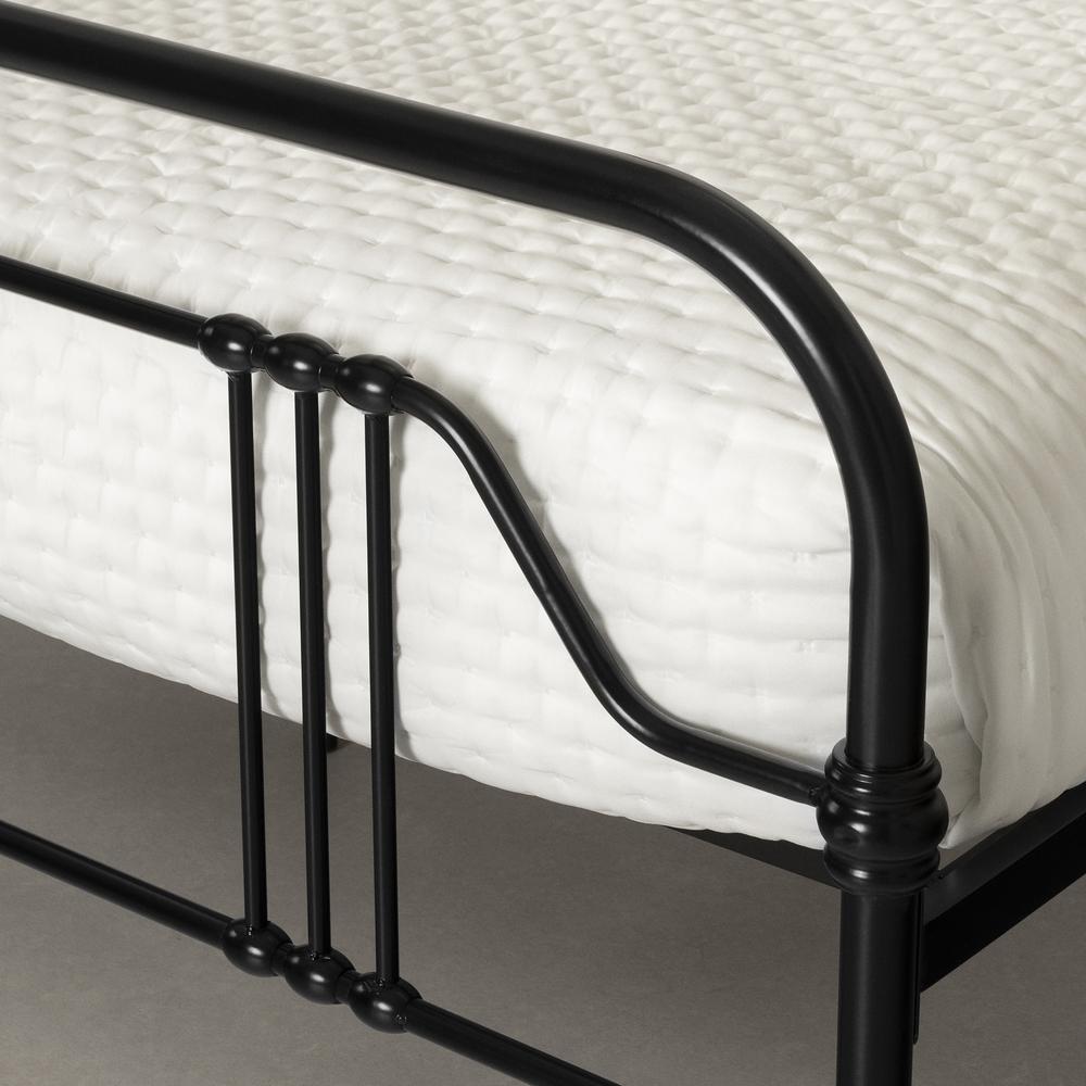 Balka Platform Metal Bed, Black. Picture 3