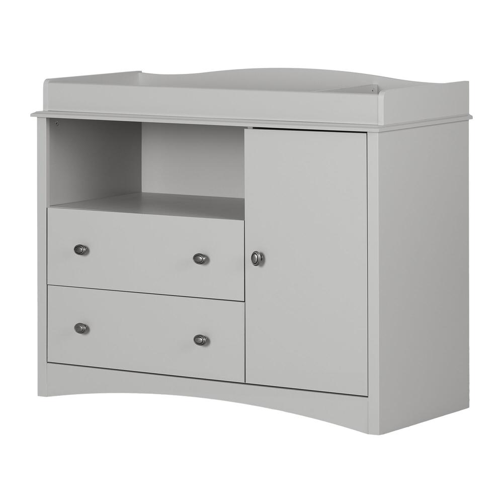 Peek-a-boo Changing Table, Soft Gray. Picture 1