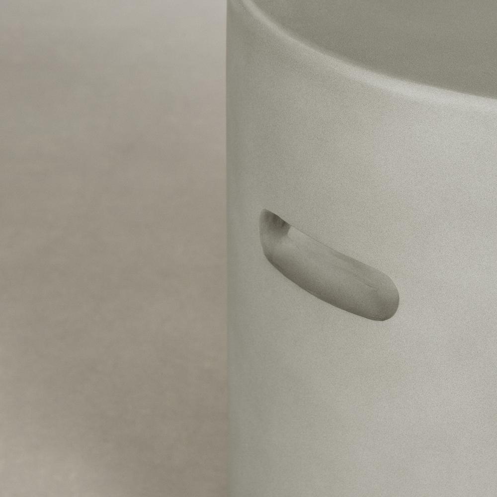 Bellulo Cylindrical Side Table, Greige. Picture 3