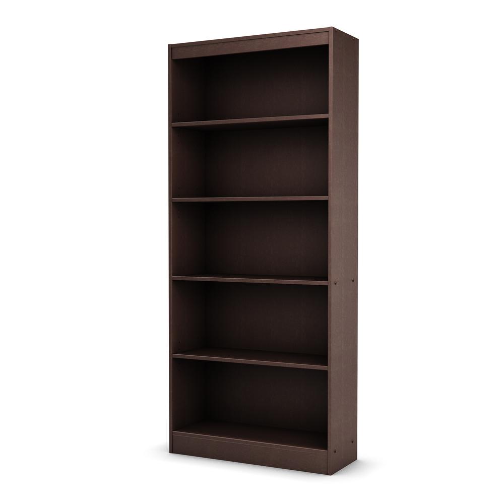 Axess 5-Shelf Bookcase, Chocolate. Picture 1