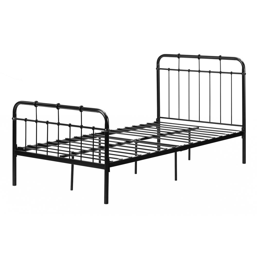 Vito Metal Complete Bed, Pure Black. Picture 1