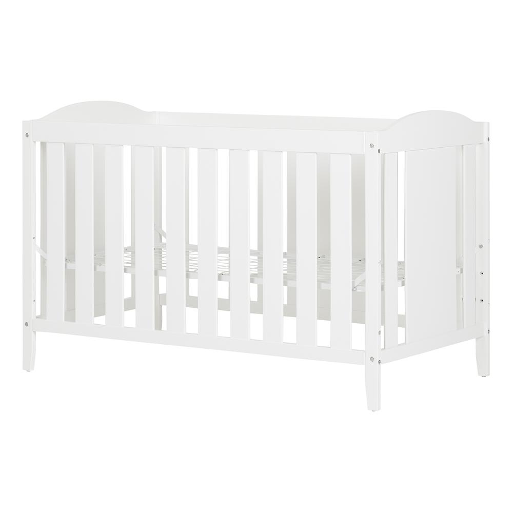 Reevo 3-in-1 Convertible Crib, Pure White. Picture 1
