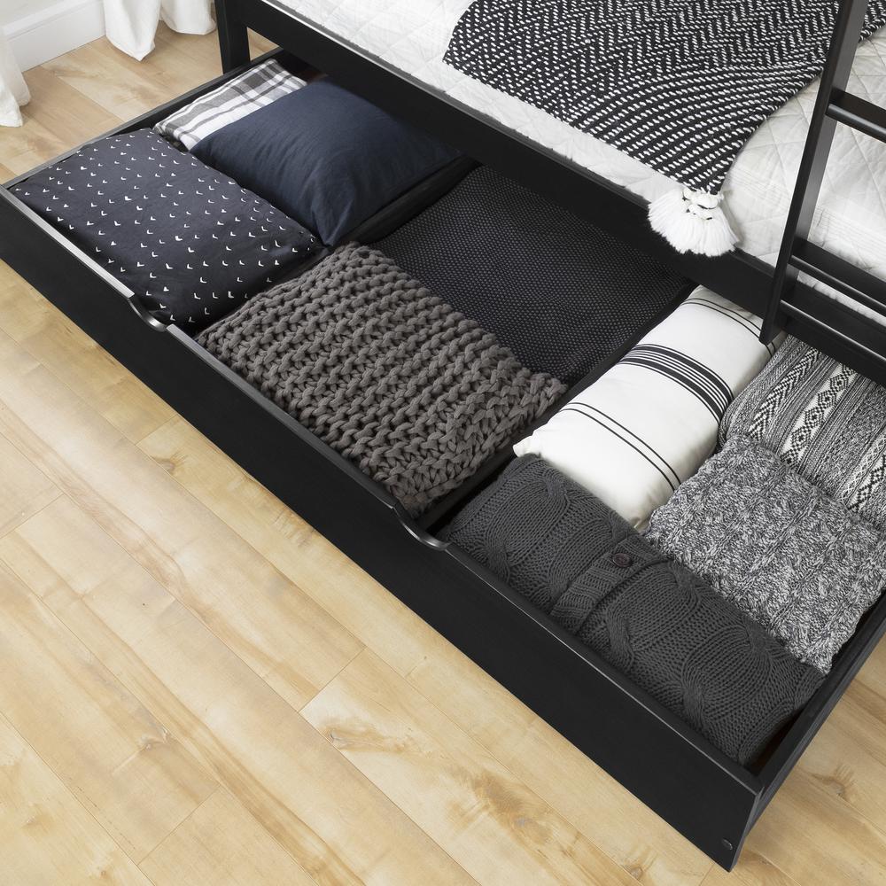 Fakto Bunk Beds with Trundle, Matte Black. Picture 5