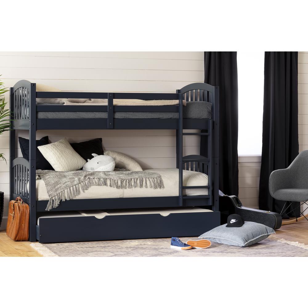 Ulysses Bunk Beds with Trundle, Blue. Picture 2