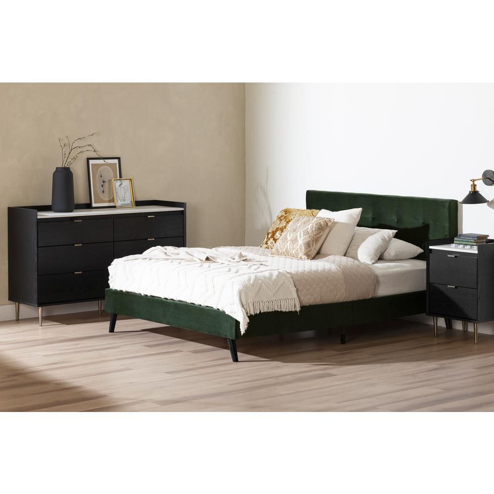 Hype Upholstered bed set, Dark Green. Picture 2