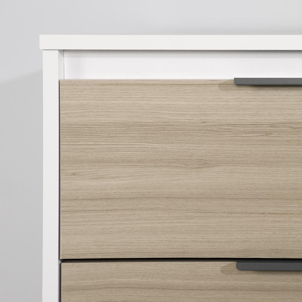 Hourra 5-Drawer Chest, Soft Elm and White. Picture 4