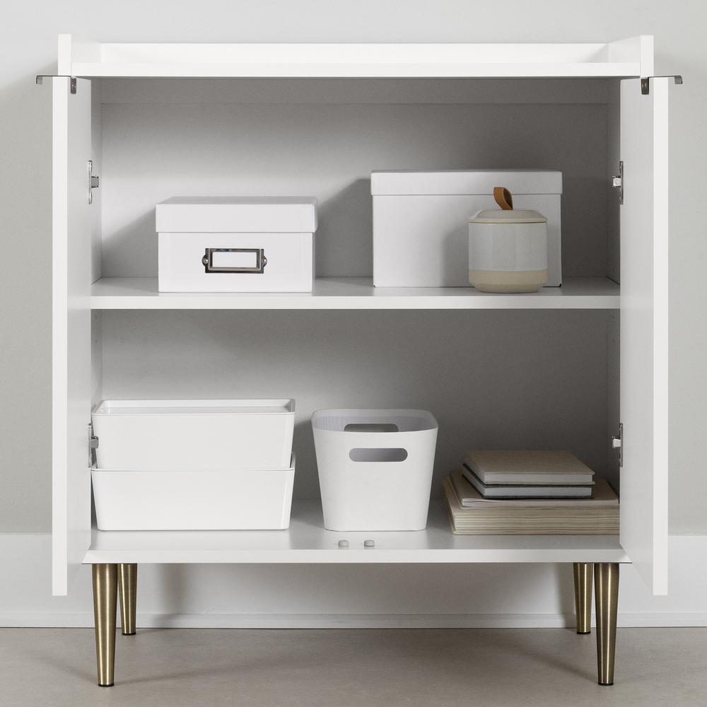 Maliza Storage Cabinet, White and Natural. Picture 2