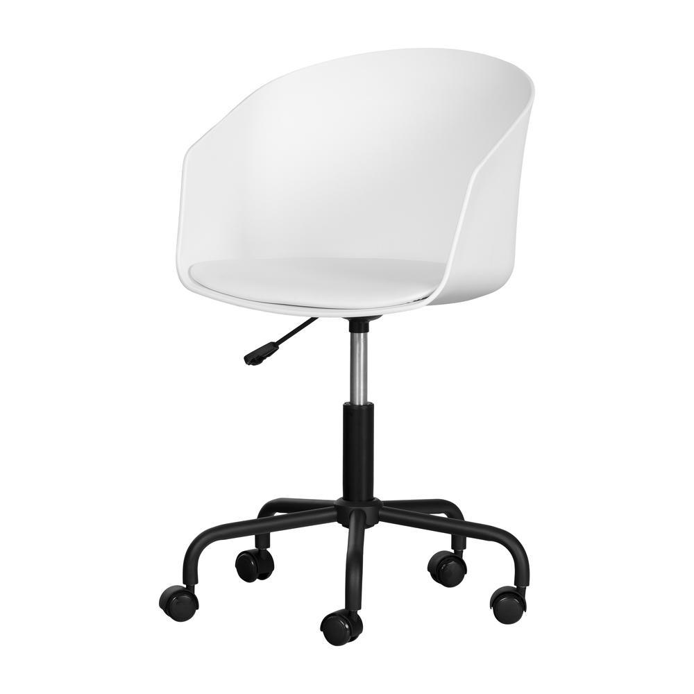 Flam Swivel Chair, White and Black. Picture 1