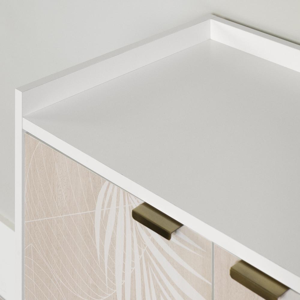Maliza Storage Cabinet, White and Natural. Picture 4
