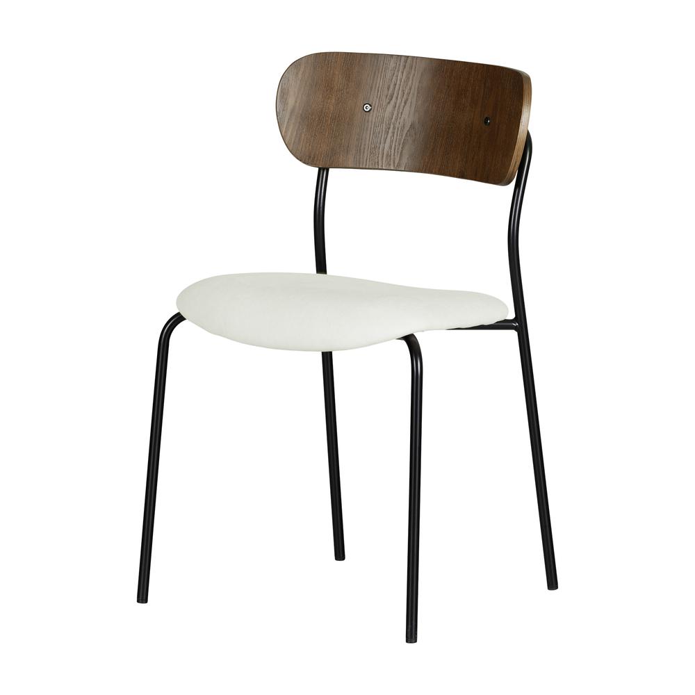 Hype Chairs with Metal Legs, Cream and Brown. Picture 1