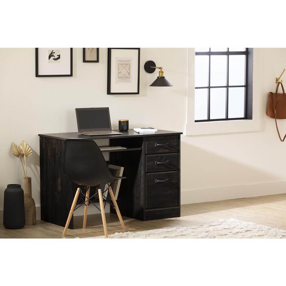Farnel Computer Desk, Rubbed Black. Picture 2